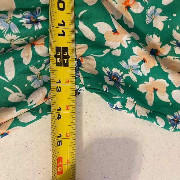 Jessica Simpson Womens Green Floral Sleeveless Maxi Dress with Back Tie Sm - Picture 8 of 9